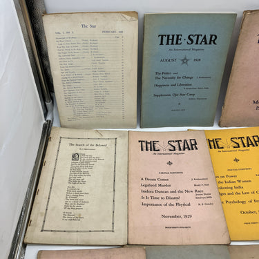 11 Issue Lot The Star International Magazine 1928-29 J Krishnamurti Ojai CA Good
