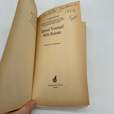 Defend Yourself With Karate (1974) A.P. Harrington Illustrated Paperback Good