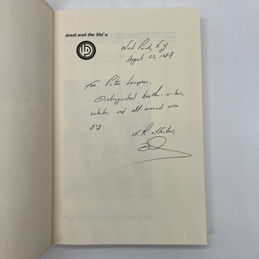 Signed First Edition Augustus Richard Norton Amal and the Shi'a (1987) PB Good