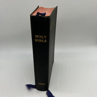 Vintage Collins Clear-Type Press KJV Holy Bible (1958) UK Bonded Leather Good