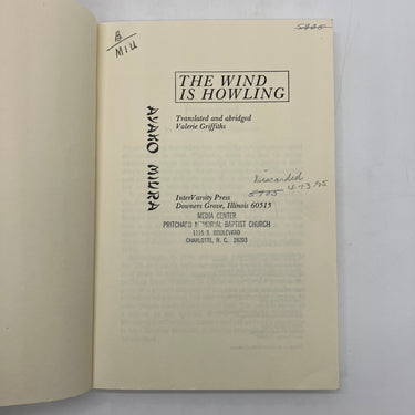 The Wind Is Howling From Nihilism to Christianity 1977 Ayako Miura ExLib PB Good