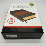 ESV Study Bible Trutone ForestTan Trail Design 2008 Crossway Imitation Leather