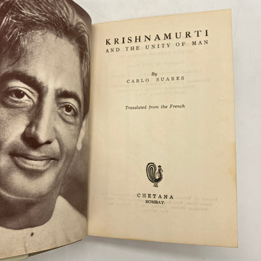 Krishnamurti and the Unity of Man (1974) Carlo Suares Cloth Hardcover DJ Good
