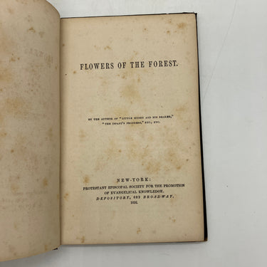 Flowers of the Forest (1852) Mary Martha Sherwood Christian Stories HC Very Good