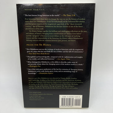 On History (1997) Eric Hobsbawm Historiography Paperback Very Good