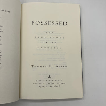 First Edition Possessed: True Story of Exorcism (1993) Thomas Allen HC Very Good