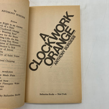 A Clockwork Orange 1972 Anthony Burgess Movie Tie-in Mass Market Paperback Good