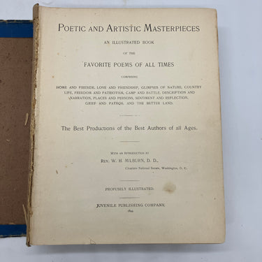 Poetic & Artistic Masterpieces Illustrated (1894) Juvenile Publishing Cloth POOR