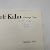 Signed Wolf Kahn Landscape Painter (1981) Martica Sawin First Edition PB Good