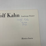 Signed Wolf Kahn Landscape Painter (1981) Martica Sawin First Edition PB Good