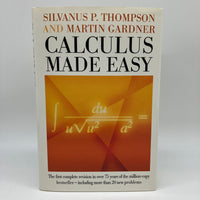 Calculus Made Easy 1998 Silvanus Thompson Martin Gardner Hardcover DJ Very Good