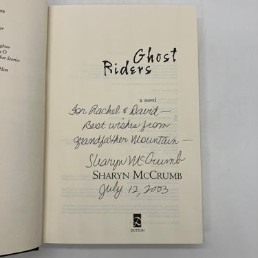 Signed First Edition Ghost Riders (2003) Sharyn McCrumb Hardcover DJ Acceptable