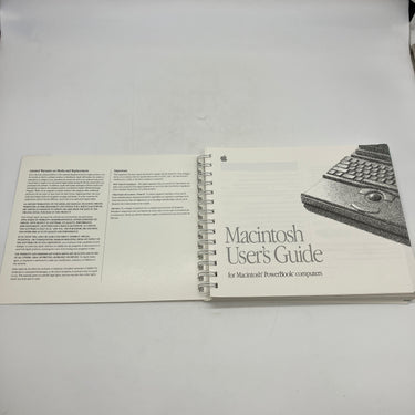 Macintosh Users Guide for PowerBook Computers 030-1677-C 1991 Apple Spiral PB VG