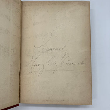 Signed 1st Ed. My Wanderings Reminiscences of Henry Clay Barnabee (1913) HC Good