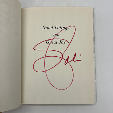Signed Sarah Palin Good Tidings and Great Joy...Christmas (2013) Hardcover Good