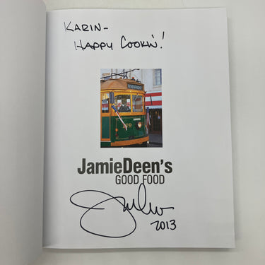Signed First Edition Jamie Deen's Good Food 2013 Jamie Deen Hardcover Very Good