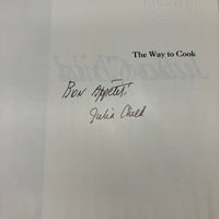 Signed Julia Child The Way To Cook (1989) Hardcover Dust Jacket Poor Condition