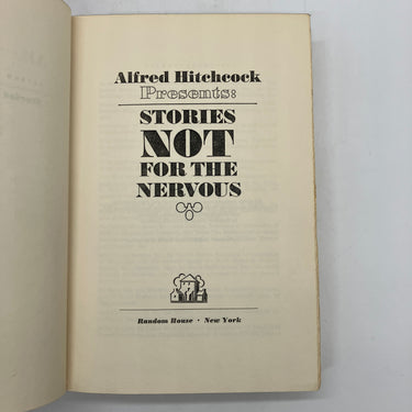 Alfred Hitchcock Stories Not for the Nervous (1965) Book Club Edition HC Good