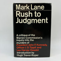 Rush to Judgment (1966) Mark Lane JFK Assassination Hardcover Dust Jacket Good