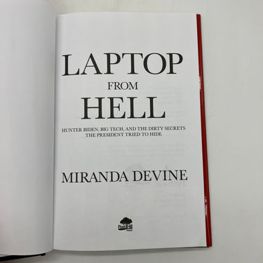 Laptop from Hell: Hunter Biden & Dirty Secrets (2021) Miranda Devine HC DJ Good