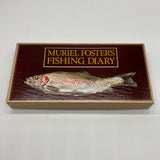 Muriel Fosters Fishing Diary 1980 Viking Press Leather HC Box Pamphlet Very Good