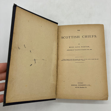 The Scottish Chiefs (1890) Jane Porter Antiquarian Cloth Hardcover Acceptable