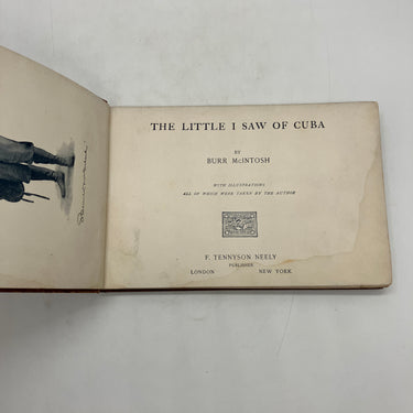 The Little I Saw Of Cuba (1899) Burr McIntosh First Edition Cloth HC Acceptable