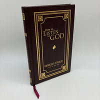 Signed Charles Stanley How To Listen To God (1985) Nelson Leather Hardcover Fine