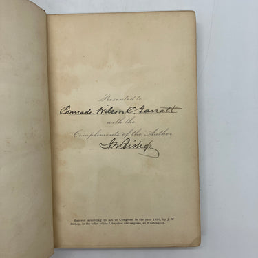Signed First Edition The Story of a Regiment (1890) Judson Bishop Cloth HC Good