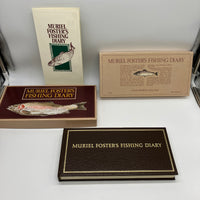 Muriel Fosters Fishing Diary 1980 Viking Press Leather HC Box Pamphlet Very Good