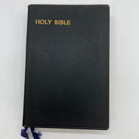 Vintage Collins Clear-Type Press KJV Holy Bible (1958) UK Bonded Leather Good