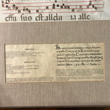 1489 Illuminated Vellum Manuscript Antiphon Leaf 2-Sided Large Framed Provenance