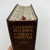 Obras Completas: Dramas (1959) Pedro Calderon de la Barca Spanish Leather Good