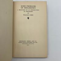 First Edition Some Problems of Philosophy (1911) William James Hardcover Good