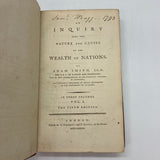 An Inquiry Into Nature & Causes of the Wealth of Nations 3 Vol. 5th Edition (1789) Adam Smith Very Good