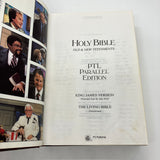 PTL Parallel Edition Holy Bible KJV Living Bible (1983) Leather HC Large Print