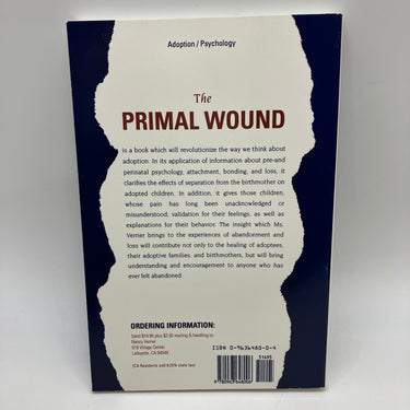 The Primal Wound Understanding the Adopted Child 1996 Nancy Verrier PB Very Good