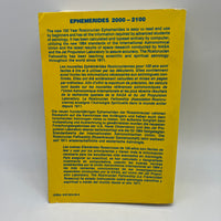 Ephemerides Rosicrucian Ephemeris 2000-2100 12h TDT Noon Int'l Ed. PB Acceptable