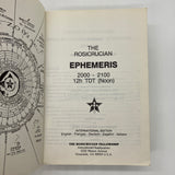 Ephemerides Rosicrucian Ephemeris 2000-2100 12h TDT Noon Int'l Ed. PB Acceptable