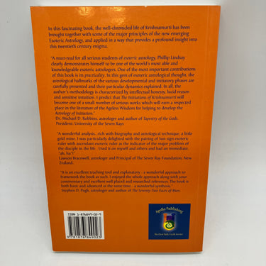 The Initiations of Krishnamurti: An Astrological Biography 2002 Phillip Lindsay PB VG