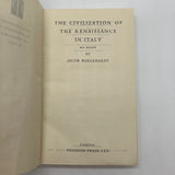 The Civilization of the Renaissance in Italy 1950 Jacob Burckhardt Phaidon HC VG