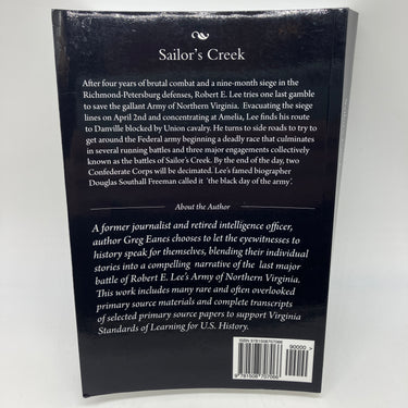 Sailor's Creek: The Black Day of the Army (2015) Greg Eanes Civil War PB Good