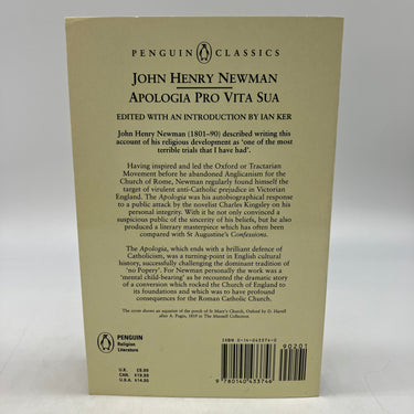 Apologia Pro Vita Sua 1994 John Henry Newman Catholic Saint Memoir PB Very Good