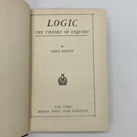 Logic The Theory of Inquiry (1951) John Dewey Cloth Hardcover Very Good