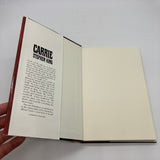 Carrie 1974 Stephen King Hardcover DJ Full Size Book Club Edition BCE Very Good