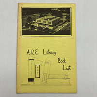 A.R.E. Library Book List 1970s Edgar Cayce ARE Press Spiritual Bibliography Good