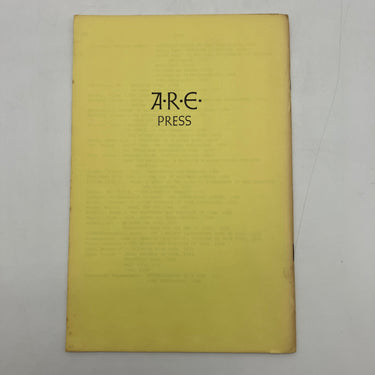 A.R.E. Library Book List 1970s Edgar Cayce ARE Press Spiritual Bibliography Good