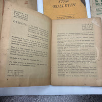 5 Issue Lot International Star Bulletin, 1929-1933, J. Krishnamurti Ojai CA Good