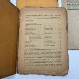 5 Issue Lot International Star Bulletin, 1929-1933, J. Krishnamurti Ojai CA Good
