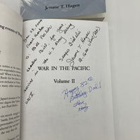 Signed War in the Pacific Vols 1 &2 Jerome Hagen B. Gen. USMC WW2 History Set Good